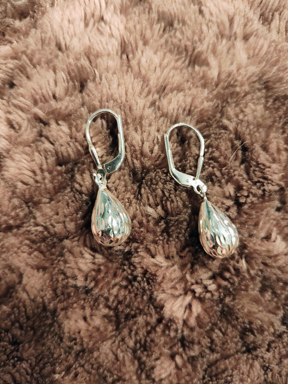 Faceted Silver Teardrop Dangle Earrings - Women’s Elegant Drop Earrings